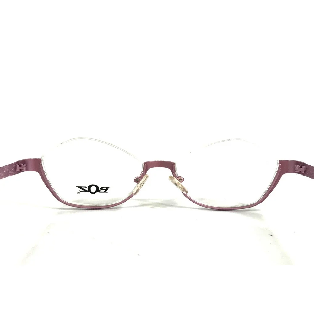 BOZ Eyeglasses Frames WORLD 4082 Green Pink Cat Eye Half Rim 52-17-140